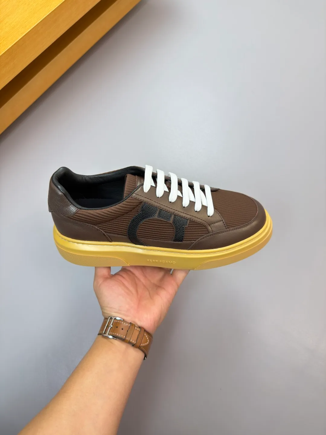 Men's men's shoes 💰420 [New style] 🏃‍♂️🏃‍♂️[ Ferragamo] Ferragamo - High-end quality original order·Casual sports shoes - Upper: 🔝Nappa calfskin, suede calfskin, shoe body. Sewing brand totem, tongue air pressure brand logo - Inner: water-dyed cowhide - Outsole: ultra-light TPU foam rubber; molded outsole -Ultra-high quality control and fine workmanship: outstanding (high-end, extravagance, grade) -Size: 38-45 (46, can be customized)